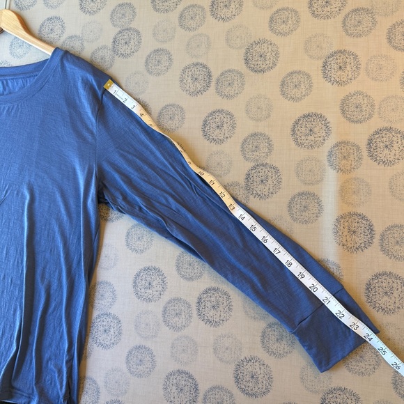 Woolx Ashlie Lounge Long Sleeve Top Merino Wool Blue Size Large - Picture 9 of 9